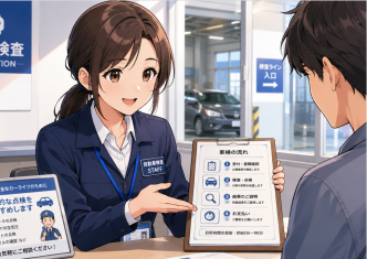 お客様対応をする様子